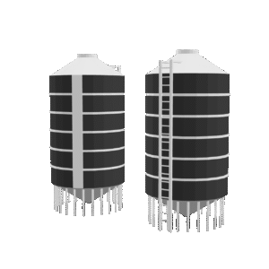 Industrial Silo Set 3D Model