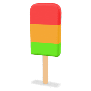 Rainbow Popsicle Treat 3D Model