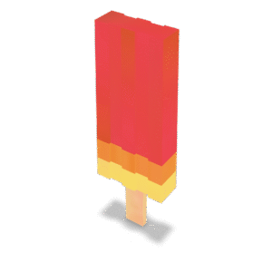 Pixelated Popsicle Treat 3D Model