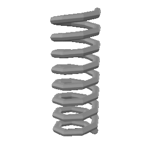 Simple Metal Spring 3D Model