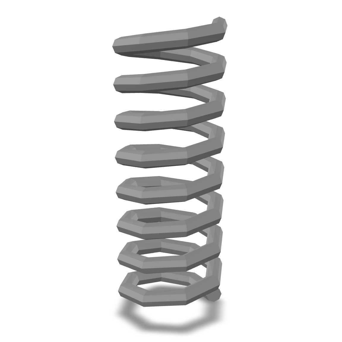 Simple Metal Spring 3D Model