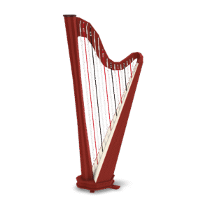 Elegant Concert Harp 3D Model