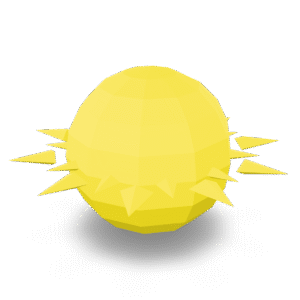 Spiky Yellow Orb 3D Model