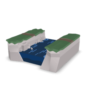 Stylized River Gorge 3D Model