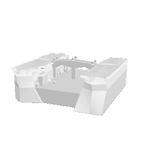 Architectural Bridge Scene 3D Model