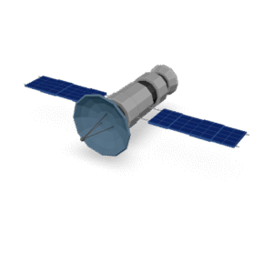 Low Poly Satellite 3D Model