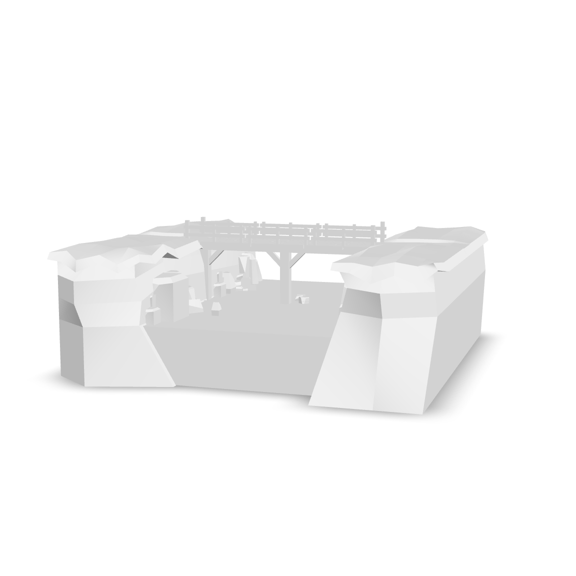 Low Poly Outpost 3D Model