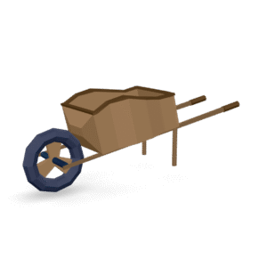 Low Poly Wheelbarrow 3D Model