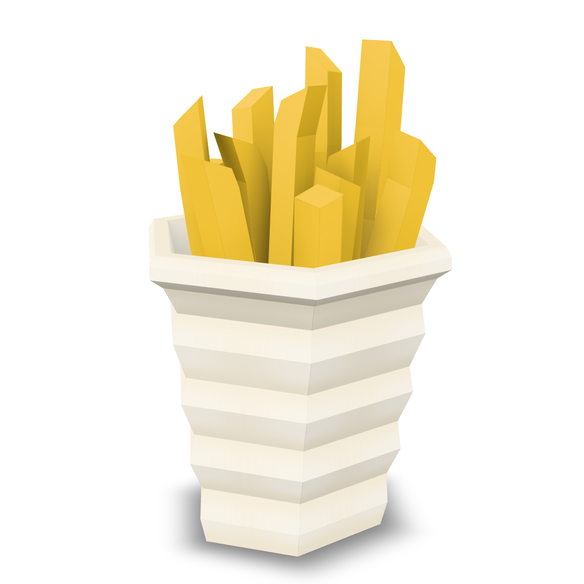 Stylized French Fries 3D Model
