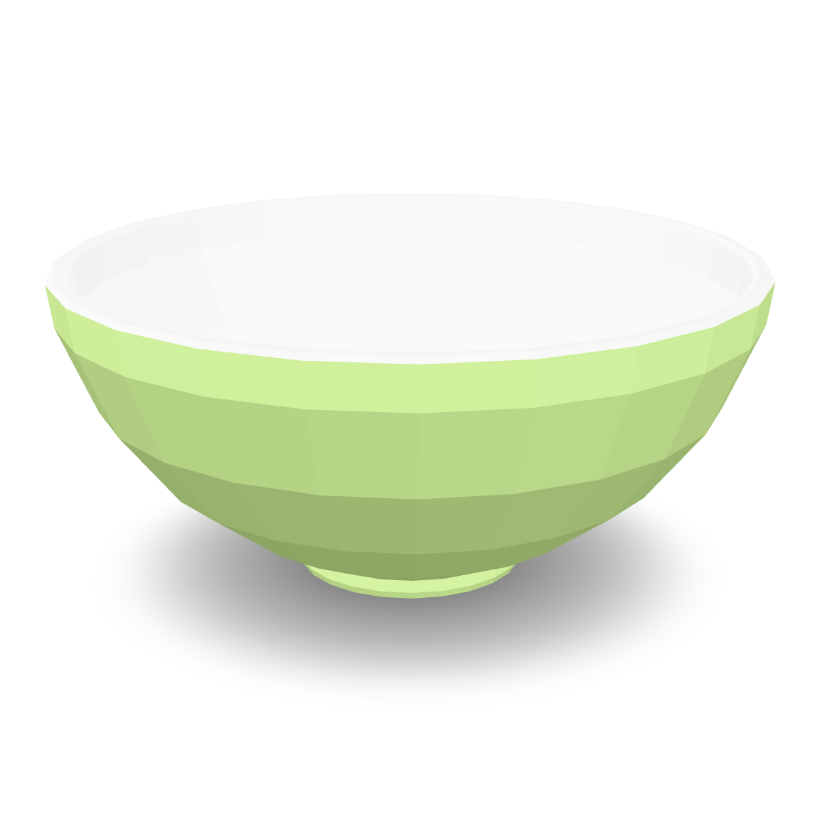 Simple Green Bowl 3D Model
