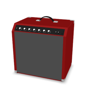 Red Guitar Amplifier 3D Model