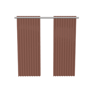 Simple Brown Curtains 3D Model