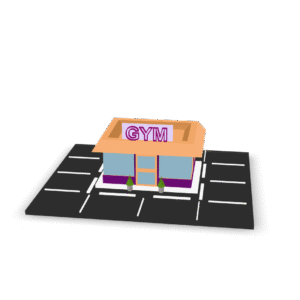 Stylized Gym Building 3D Model