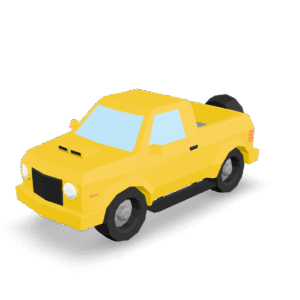 Low Poly Pickup 3D Model