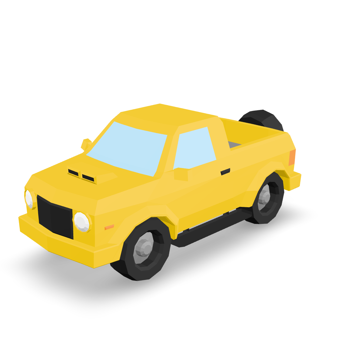 Low Poly Pickup 3D Model