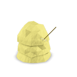 Hay Bale with Rake 3D Model