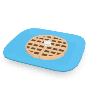 Low Poly Waffle 3D Model