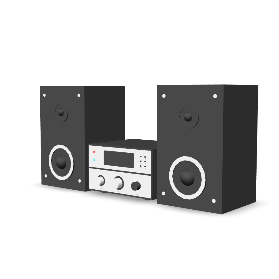 Stereo System Set 3D Model