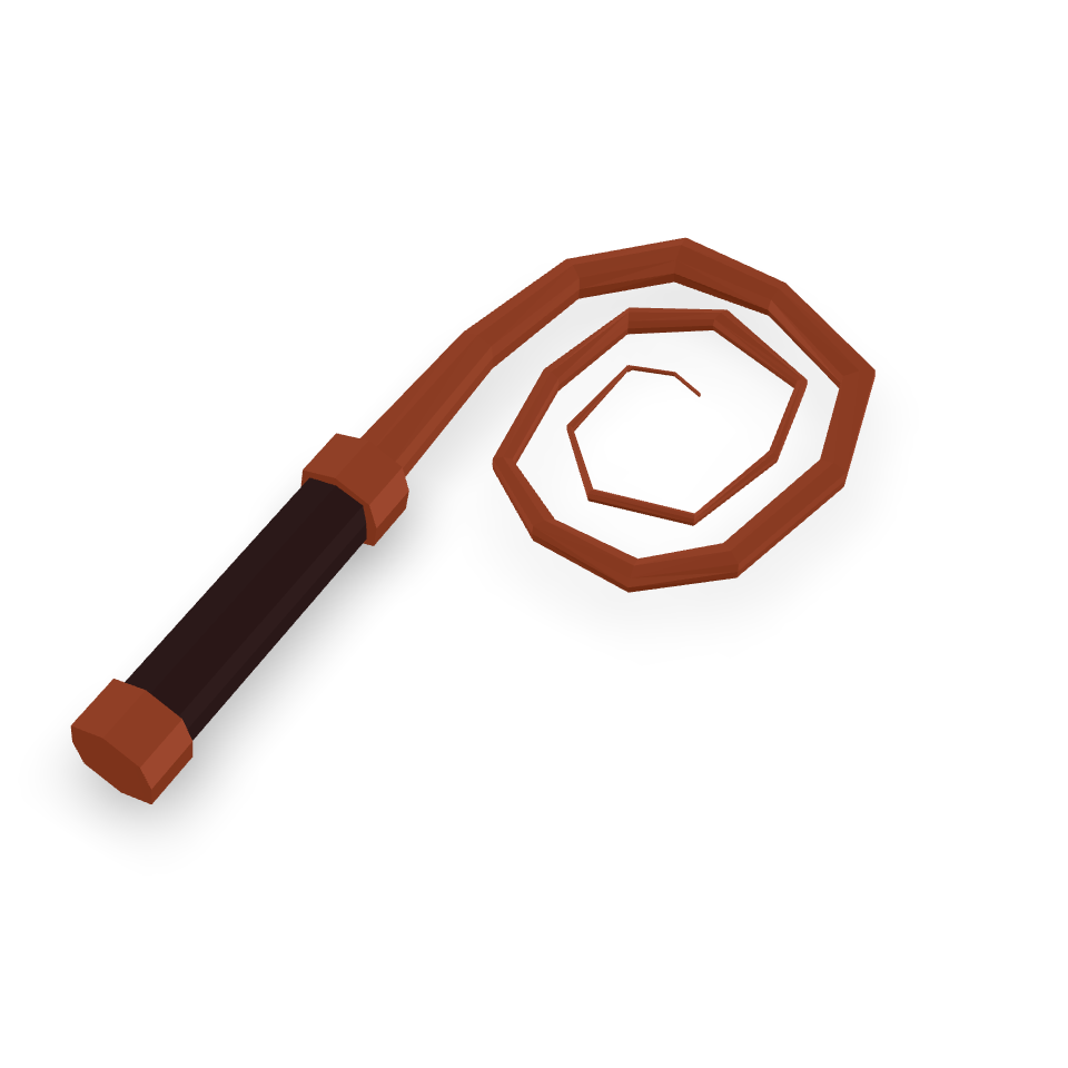 Stylized Leather Whip 3D Model