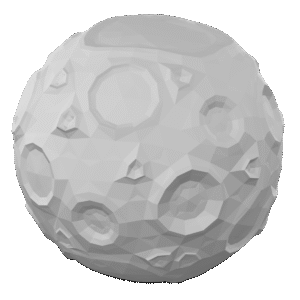 Stylized Moon Crater 3D Model