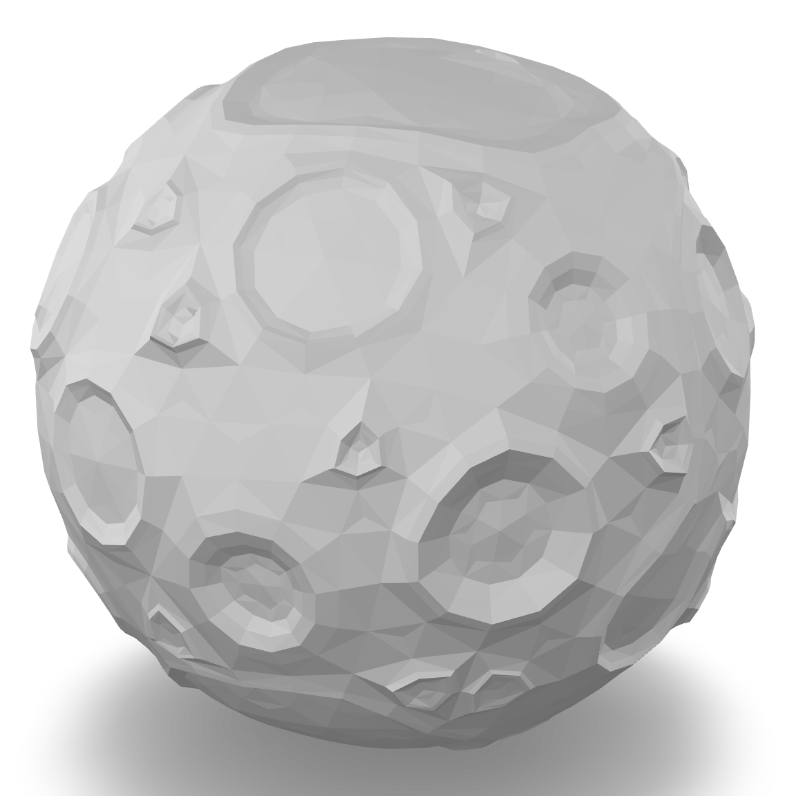 Stylized Moon Crater 3D Model