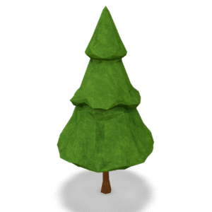 Low Poly Pine 3D Model