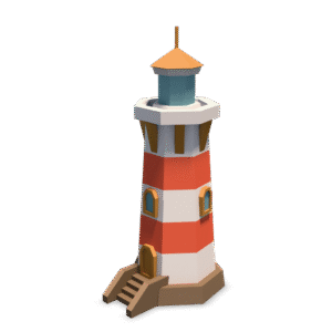 Stylized Lowpoly Lighthouse 3D Model