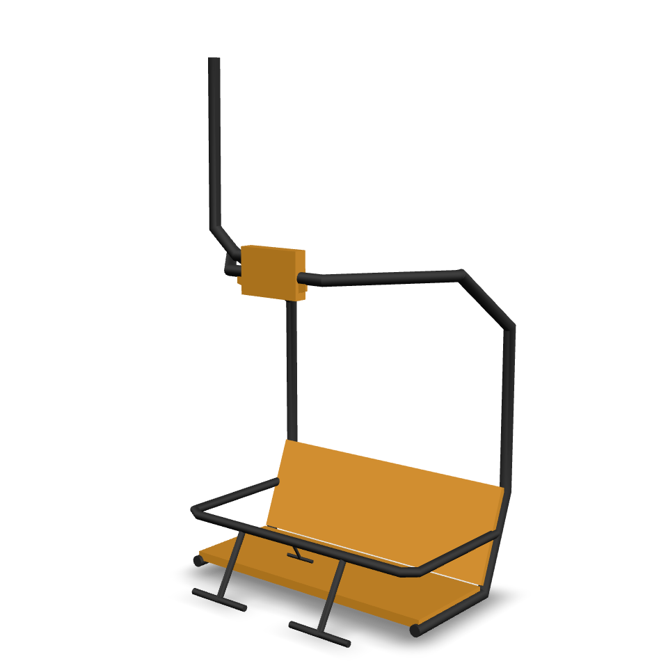 Ski Lift Chair 3D Model
