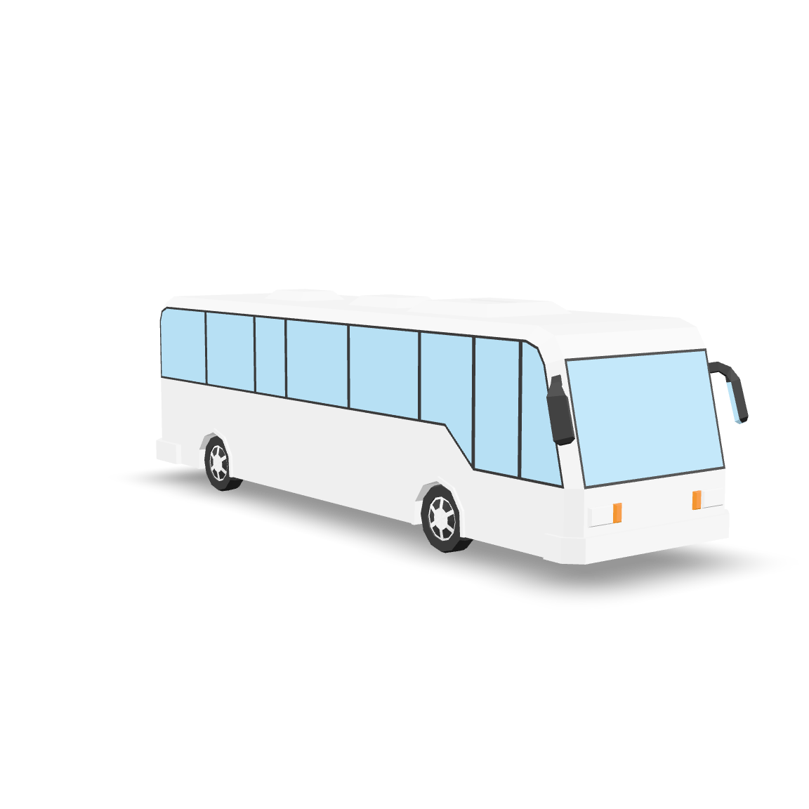 Cartoon Style Bus 3D Model