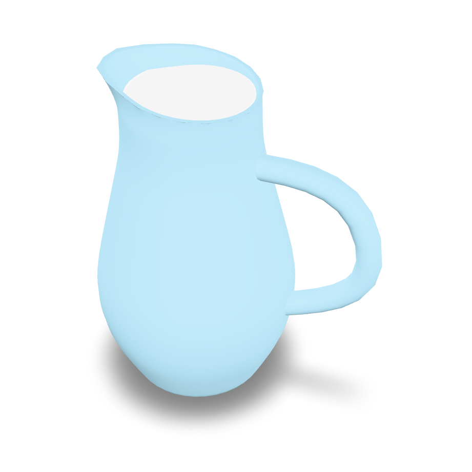 Simple Milk Pitcher 3D Model