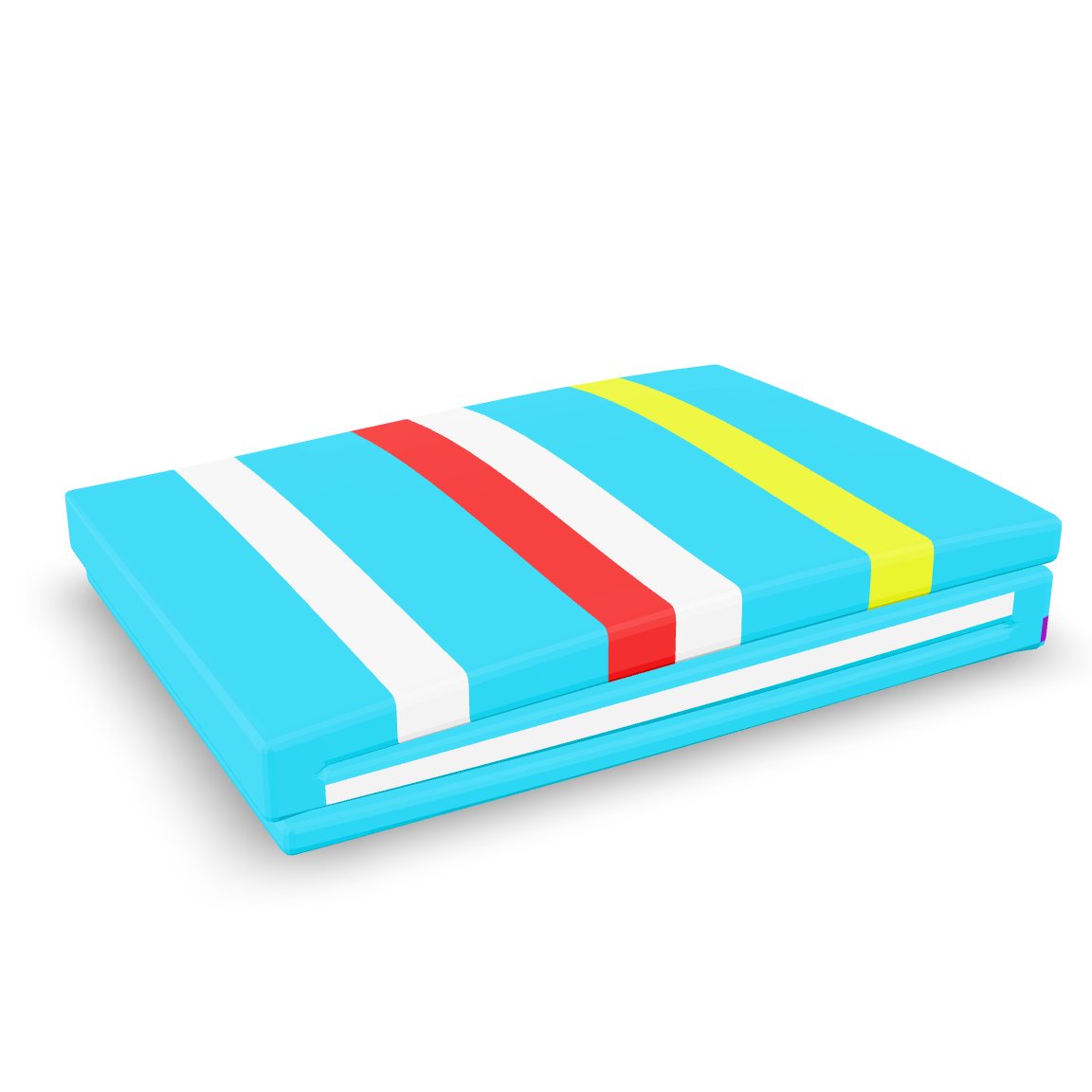 Striped Surfboard Toy 3D Model