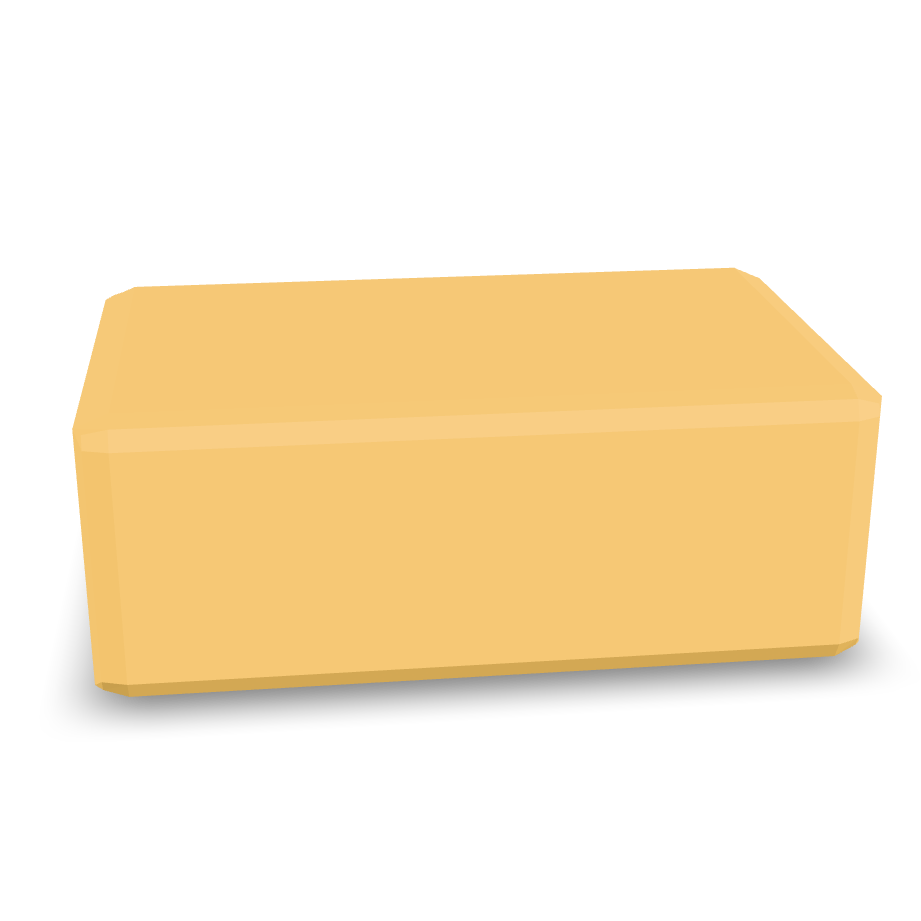 Simple Yellow Block 3D Model
