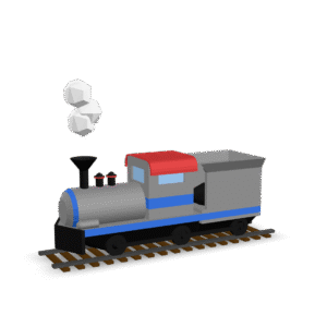 Low Poly Train 3D Model