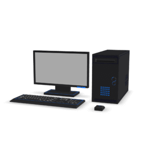Stylized Computer Set 3D Model