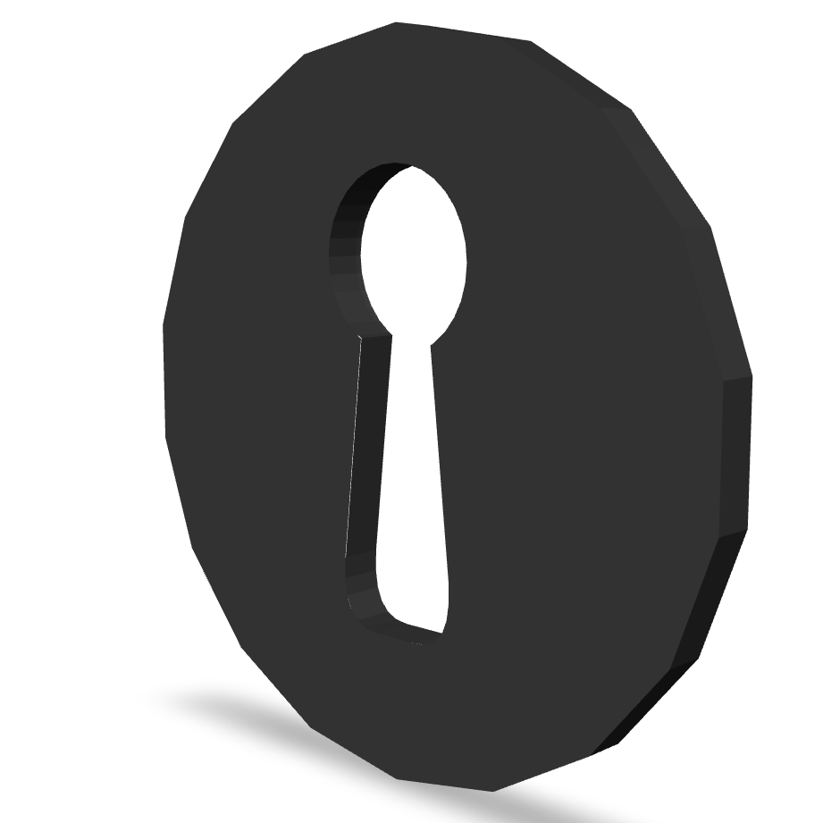 Simple Keyhole Escutcheon 3D Model