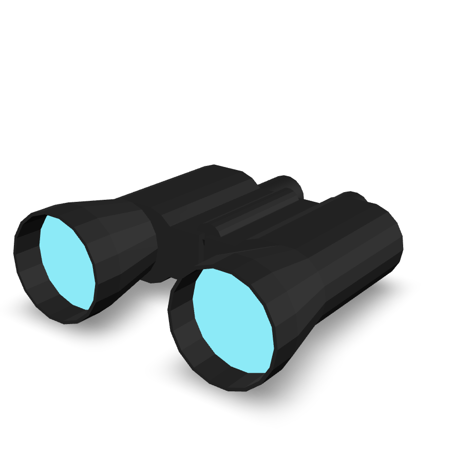 Low Poly Binoculars 3D Model