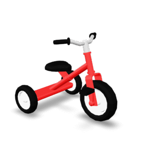 Red Toy Tricycle 3D Model