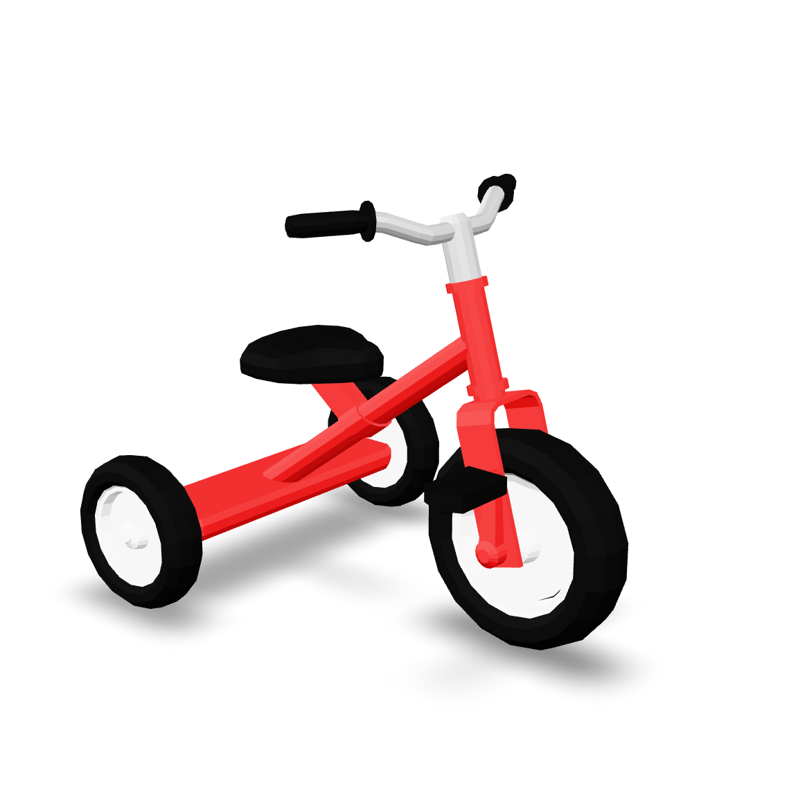 Red Toy Tricycle 3D Model