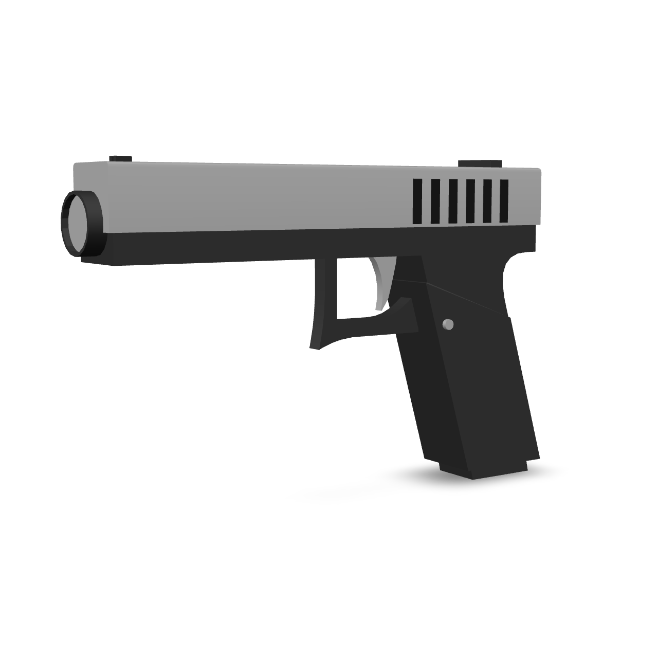 Low Poly Pistol 3D Model