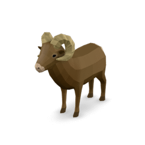 Low Poly Ram 3D Model
