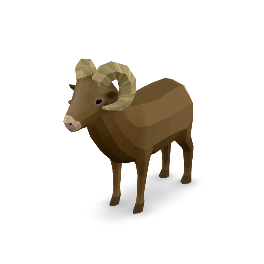 Low Poly Ram 3D Model