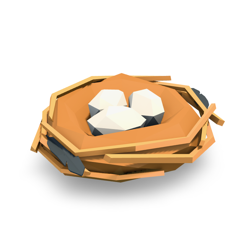 Low Poly Nest 3D Model