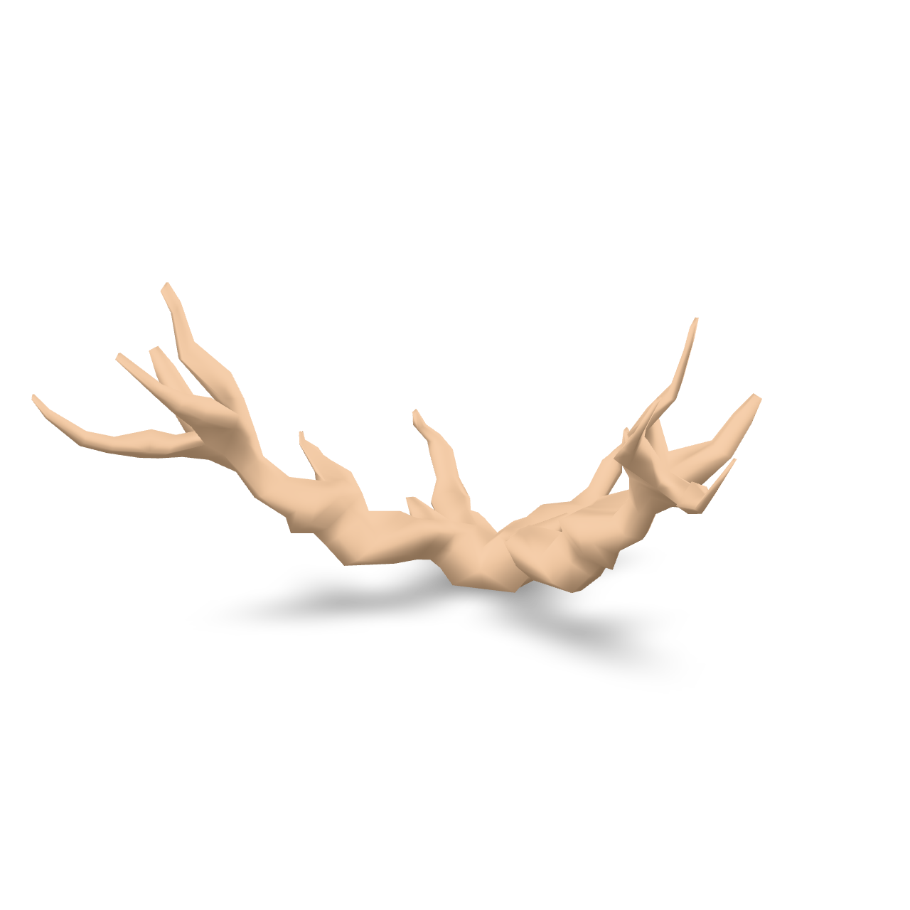 Stylized Antler Branch 3D Model