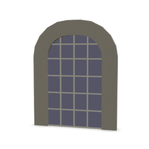 Arched Window Frame 3D Model
