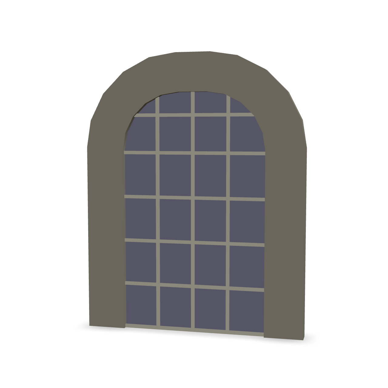 Arched Window Frame 3D Model