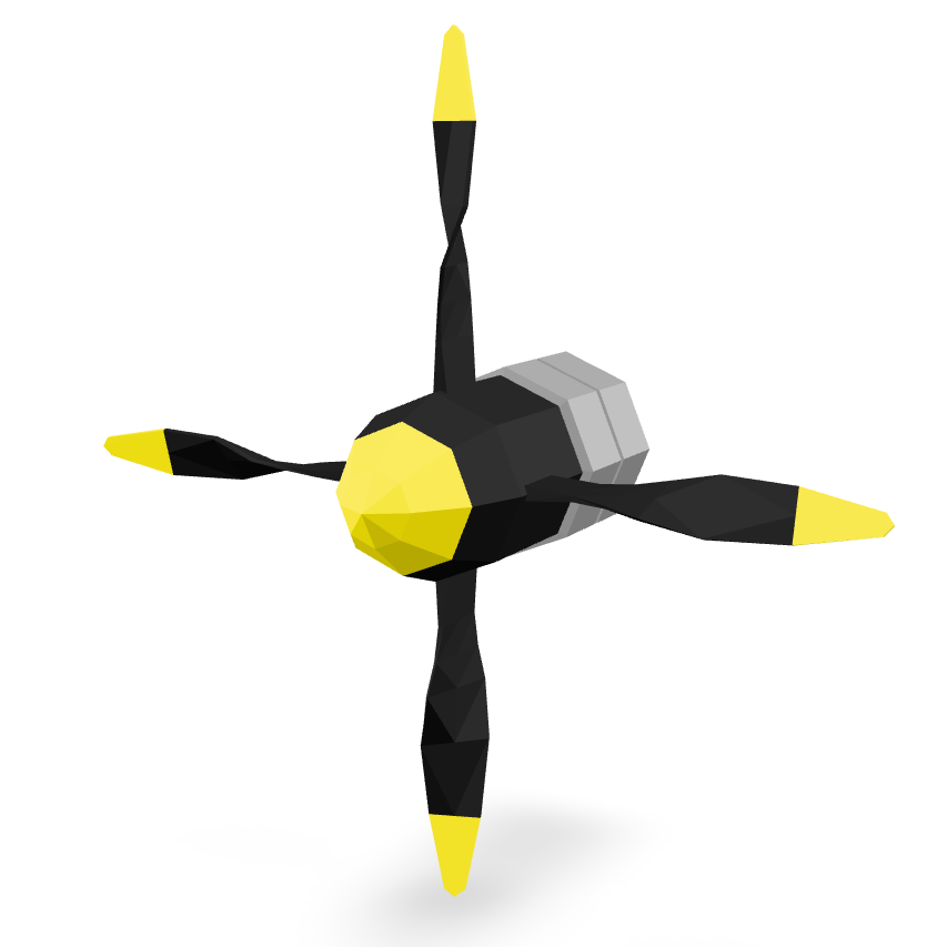 Stylized Airplane Propeller 3D Model