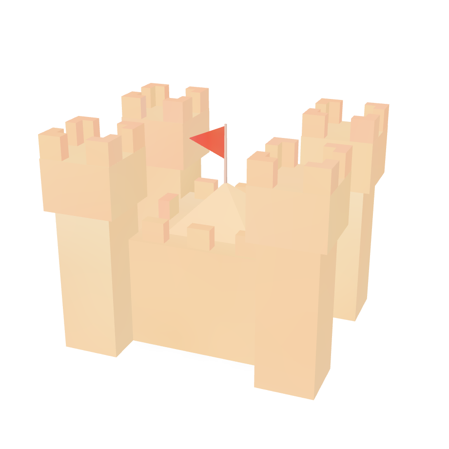 Simple Stone Castle 3D Model