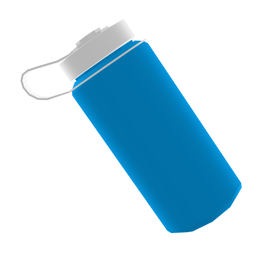 Blue Water Bottle 3D Model