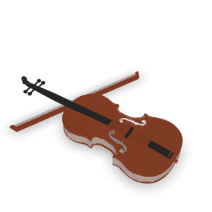 Simple Violin Instrument 3D Model