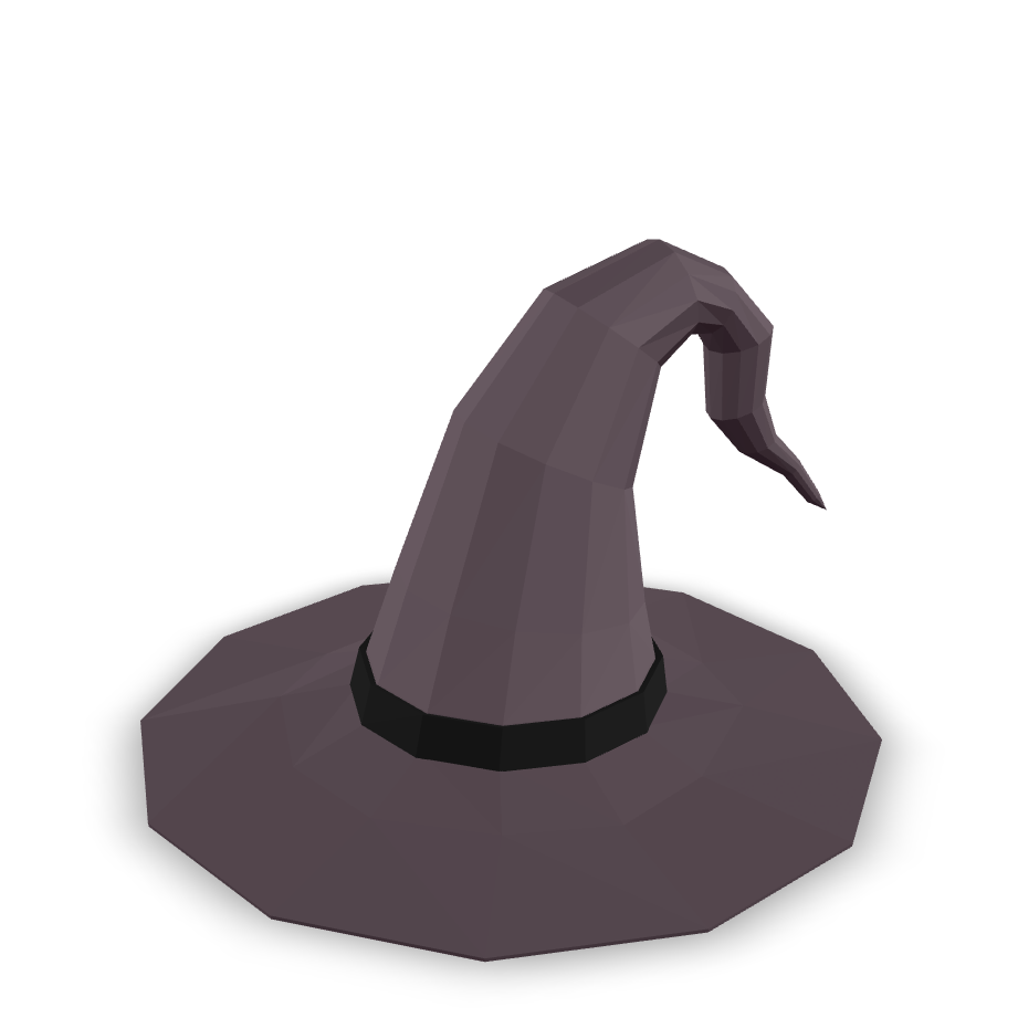 Low Poly Witch Hat 3D Model
